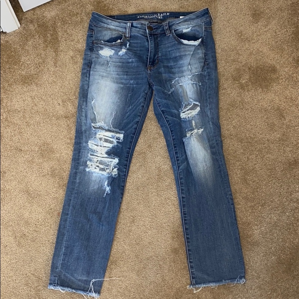 American Eagle jeans slightly cropped. Size 12